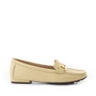 52283 Flat Slip-On Gold Bar Moccasin