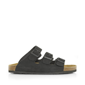 71919 Flat 3 Strap Buckle Cork Sandal