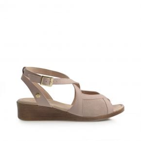Green Cross Wedge Sandals Women