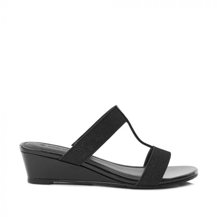 Green Cross 52268 Mid Wedge Double Strap T Bar Sandal