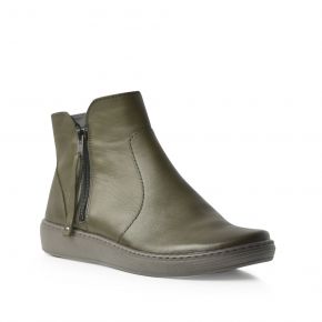 Relax Shoe 52506 Flat Ankle Zip-up Boot